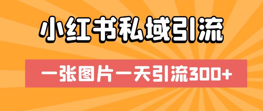 小红书私域引流，一张图片一天引流300+【揭秘】-瀚海资源库