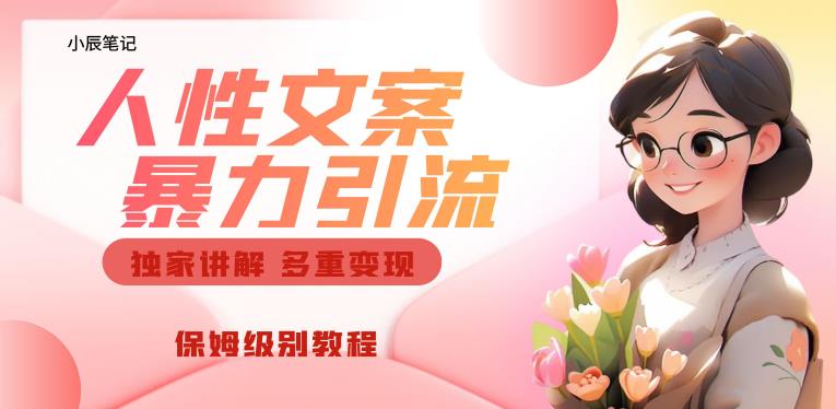 独家人性文案玩法，暴力引流多重变现，保姆级教程【揭秘】-瀚海资源库