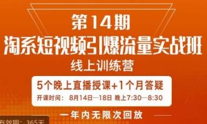 南掌柜·淘系短视频引爆流量实战班，​短视频是一个没有天花板的流量入口-瀚海资源库