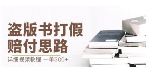 最新盗版书赔付打假项目，一单利润500+【详细玩法视频教程】【仅揭秘】-瀚海资源库