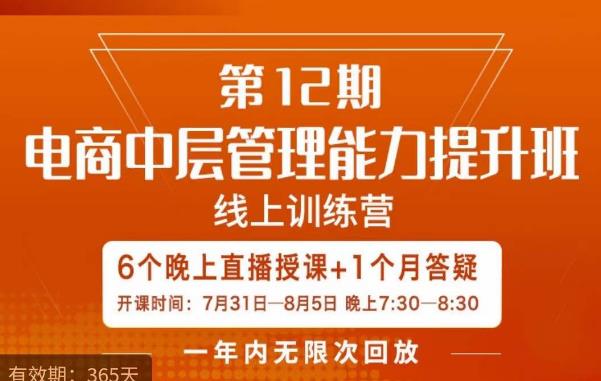 陈少珊·电商中层管理能力提升班，学习对象-电商公司各个岗位的主管，20人人以内的电商公司老板-瀚海资源库