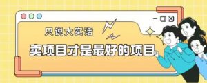 卖项目才是最好的项目一单3000+【揭秘】-瀚海资源库