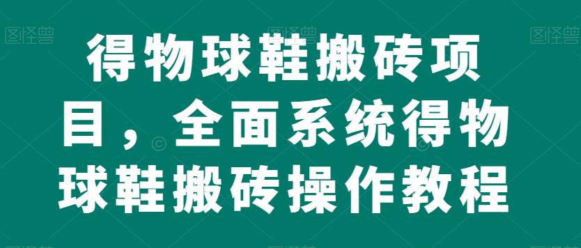 得物球鞋搬砖项目，全面系统得物球鞋搬砖操作教程【揭秘】-瀚海资源库