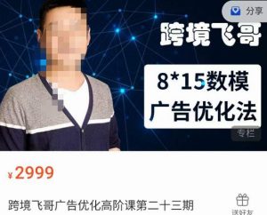 跨境飞哥·广告优化高阶课第二十三期，​8*15数模广告优化法，用数据驱动决策-瀚海资源库