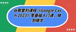 谷歌套利课程《Google Cash 2023》零基础入门课,随到随学-瀚海资源库