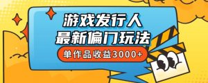 斥资8888学的游戏发行人最新偏门玩法,单作品收益3000+,新手很容易上手【揭秘】-瀚海资源库