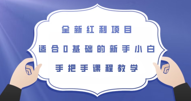 全新红利项目，适合0基础的新手小白，手把手课程教学【揭秘】-瀚海资源库