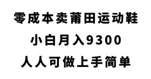 零成本卖莆田运动鞋，小白月入9300，人人可做上手简单【揭秘】-瀚海资源库