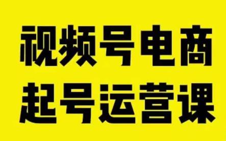 视频号电商起号运营课，教新人如何自然流起号，助力商家0-1突破-瀚海资源库