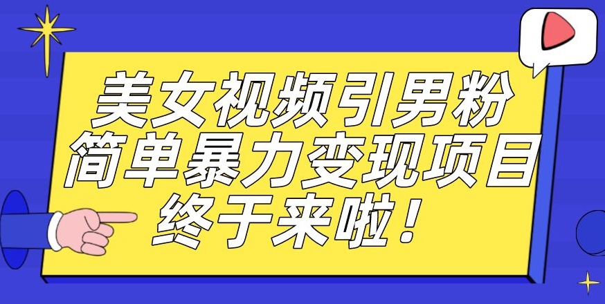 价值3980的男粉暴力引流变现项目，一部手机简单操作，新手小白轻松上手，每日收益500+【揭秘】-瀚海资源库