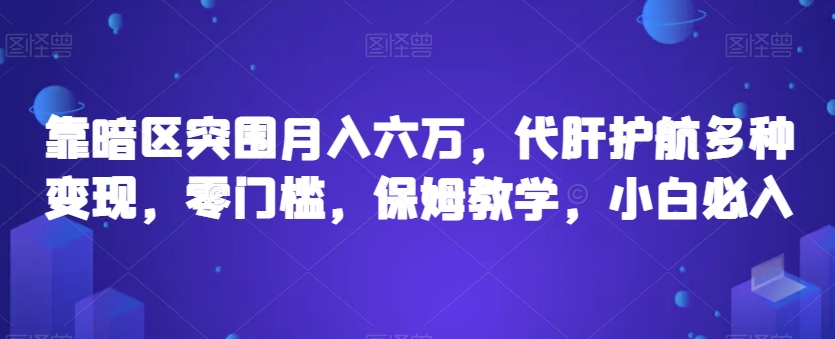 靠暗区突围月入六万，代肝护航多种变现，零门槛，保姆教学，小白必入【揭秘】-瀚海资源库