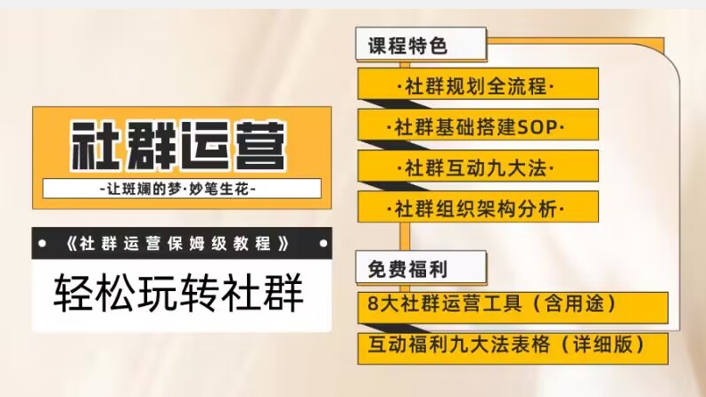 【社群运营】保姆式教程：九大互动法，八款社群运营工具助你轻松玩转社群【揭秘】-瀚海资源库