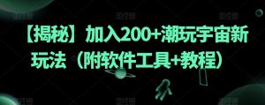 【揭秘】加入200+潮玩宇宙新玩法(附软件工具+教程)-瀚海资源库