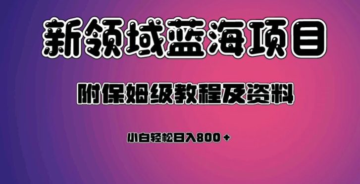 虚拟资源蓝海领域新项目，轻松日入800＋，附保姆级教程及资料-瀚海资源库