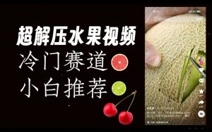 超冷门抖音赛道,水果解压视频0风险,非常容易爆火【揭秘】-瀚海资源库