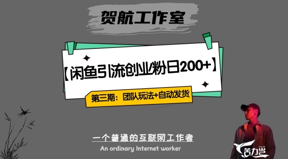 第三期：暴力引流，无脑搬运，闲鱼创业粉引流一天200+，更新全自动发货的团队闭环模式【揭秘】-瀚海资源库