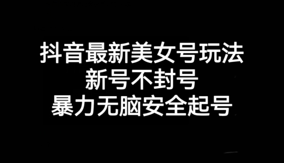 抖音最新美女号玩法，新号不封号，暴力无脑安全起号【揭秘】-瀚海资源库