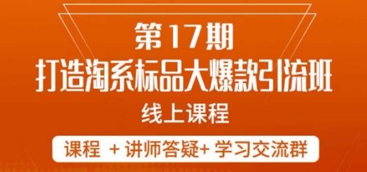 南掌柜-第17期打造淘系标品大爆款，5天线上课-瀚海资源库