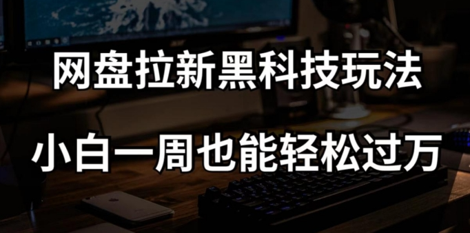网盘拉新黑科技玩法，小白一周也能轻松过万【全套视频教程+黑科技】【揭秘】-瀚海资源库