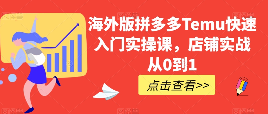 海外版拼多多Temu快速入门实操课，店铺实战从0到1-瀚海资源库