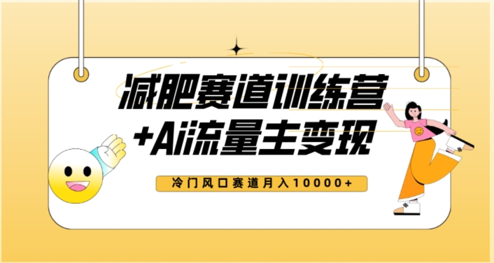 全新减肥赛道AI流量主+训练营变现玩法教程，蓝海冷门赛道小白轻松上手，月入10000+-瀚海资源库