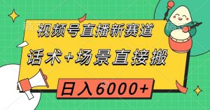 视频号直播新赛道，话术+场景直接搬，日入6000+【揭秘】-瀚海资源库