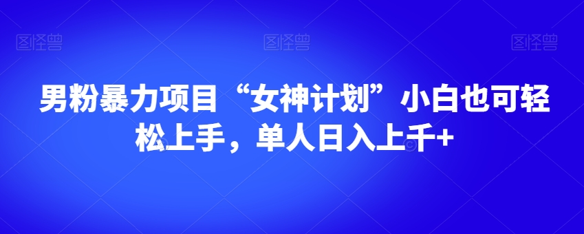 男粉暴力项目“女神计划”小白也可轻松上手，单人日入上千+【揭秘】-瀚海资源库