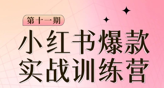 小红书博主爆款训练营第11期，手把手教你从0-1做小红书，从定位到起号到变现-瀚海资源库