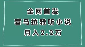 全网首发，喜马拉雅挂机听小说月入2万＋【揭秘】-瀚海资源库