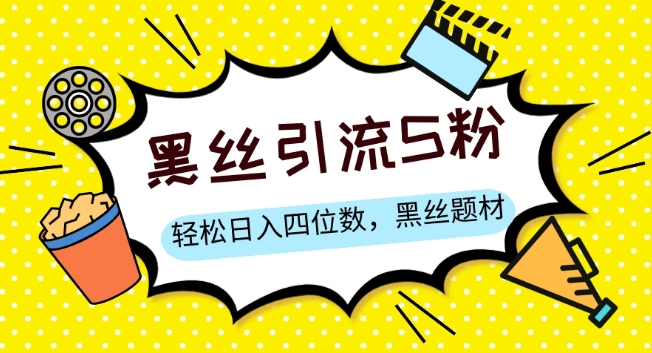 S粉变现，轻松日入四位数，黑丝题材+情感话术【揭秘】-瀚海资源库