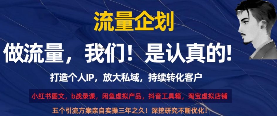 流量企划，打造个人IP，放大私域，持续转化客户【揭秘】-瀚海资源库