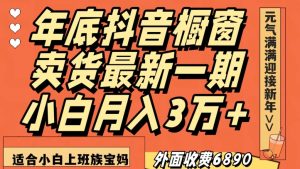 外面收费6890元年底抖音橱窗卖货最新一期,小白月入3万,适合小白上班族宝妈【揭秘】-瀚海资源库