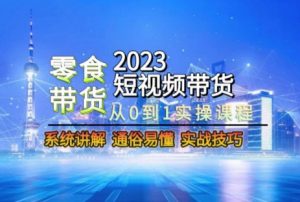 2023短视频带货-零食赛道,从0-1实操课程,系统讲解实战技巧-瀚海资源库