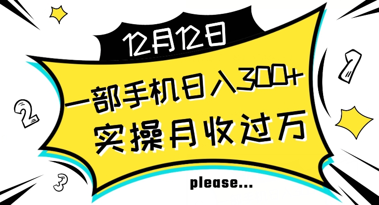 【全网变现首发】新手实操单号日入500+，渠道收益稳定，项目可批量放大【揭秘】-瀚海资源库