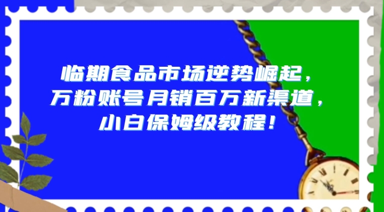 临期食品市场逆势崛起，万粉账号月销百万新渠道，小白保姆级教程【揭秘】-瀚海资源库