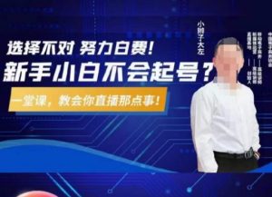 大左教您从0到1做直播带货，选择不对，努力白费，5小时课程搞定那点事，解决你起号问题-瀚海资源库