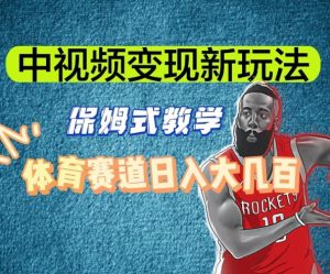 中视频变现新玩法,体育赛道日入大几百【揭秘】-瀚海资源库