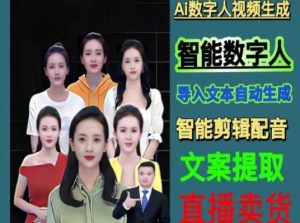 伍老师Ai数字人快速剪辑制作以及变现视频课-瀚海资源库