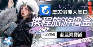 年关假期大风口，携程旅游撸金，超蓝海赛道,月入2w+【揭秘】-瀚海资源库
