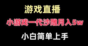 玩小游戏一代沙雕月入5w，爆裂变现，快速拿结果，高级保姆式教学【揭秘】-瀚海资源库