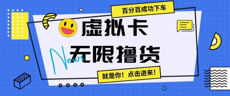 虚拟卡无限撸货，百分百成功下车【仅揭秘】-瀚海资源库