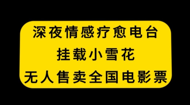 深夜情感疗愈电台，挂载小雪花，无人售卖全国电影票【揭秘】-瀚海资源库