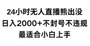 快手24小时无人直播熊出没，不封直播间，不违规，日入2000+，最适合小白上手，保姆式教学【揭秘】-瀚海资源库