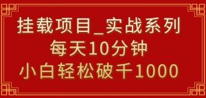 挂载项目,小白轻松破1000,每天10分钟,实战系列保姆级教程【揭秘】-瀚海资源库