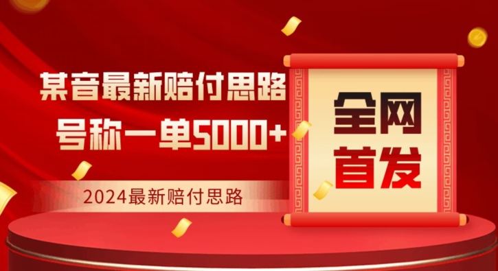全网首发，2024最新抖音赔付项目，号称一单5000+保姆级拆解【仅揭秘】-瀚海资源库