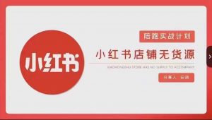 安琪-小红书店铺无货源实战,开店到售后全流程操作-瀚海资源库