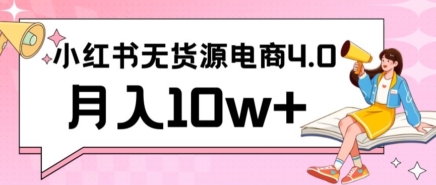 小红书新电商实战，无货源实操从0到1月入10w+联合抖音放大收益【揭秘】-瀚海资源库