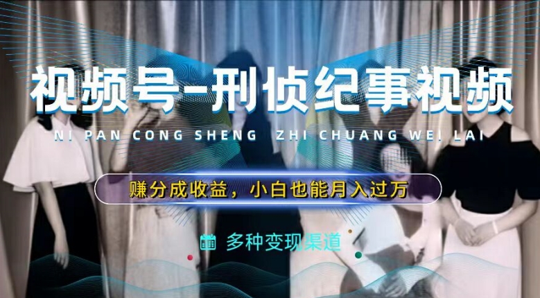 利用刑侦纪实视频，赚视频号分成计划收益，操作简单，新手小白轻松月入过万【揭秘】-瀚海资源库