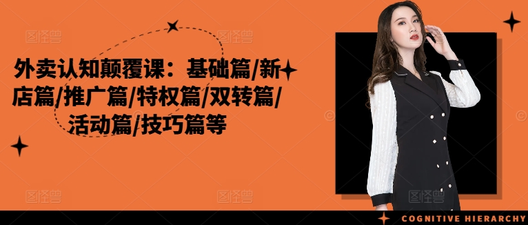 外卖认知颠覆课：基础篇/新店篇/推广篇/特权篇/双转篇/活动篇/技巧篇等-瀚海资源库