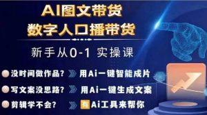Ai图文带货+数字人口播带货,从0~1实操体系课-瀚海资源库